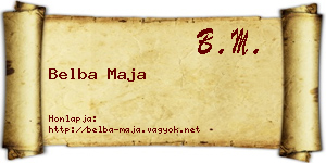 Belba Maja névjegykártya